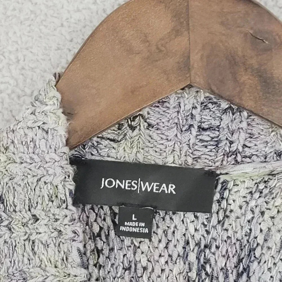 Jones Wear Womens L Textured Knit Cardigan Sweater 6PT - Picture 4 of 8